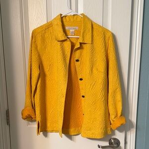Vibrant Yellow Textured Blazer